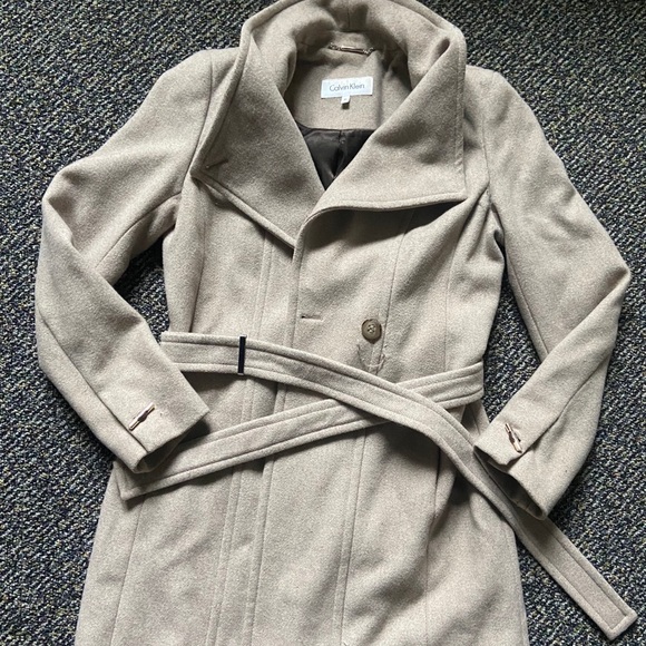 Belted Wrap Wool-Blend Coat- BARELY worn! - Picture 4 of 15